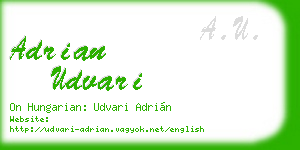 adrian udvari business card